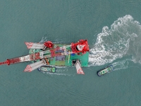 Fourth Generation Offshore Wind Power Construction Platform Delivery.