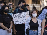 Students at George Washington University mark one year of war in Gaza