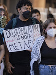 Students at George Washington University mark one year of war in Gaza