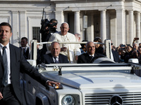 Pope Francis Holds His Weekly General Audience In St. Peter's Square, At The Vatican