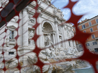 The Access To Fontana Di Trevi Has Been Restricted  Due To Extraordinary Restoration Work In Rome