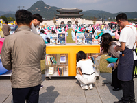 Crowds Gather At Kyobo Bookstore To Purchase Han Kang’s Nobel-Winning Novels