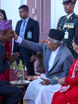 Nepal President Ram Chandra Paudel Offers "Tika" To Public On Vijaya Dashami