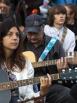 Guitar Players Are Simultaneously Played A Song In Sofia.