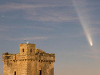 Comet Tsuchinshan-ATLAS (C/2023 A3) Appears Over Torre Squillace, Italy