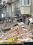 Dnipro apartment block hit by Russian missile on April 19.