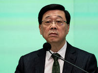 Hong Kong Chief Executive Press Conference On The 2024 Policy Address