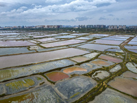 Colorful Salt Lake in Yuncheng.