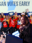 Kamala Harris US Presidential Campaign Rally in Michigan