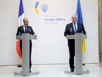 Briefing of foreign ministers of Ukraine and France in Kyiv.