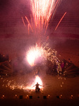 Fire Performance During Closing Ceromoney Of "Monument Arles" Festival In Arles, France.