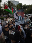 Rally In Solidarity With The Palestinian People Outside The US Embassy In Jakarta