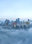 Buildings Looming in The Clouds.