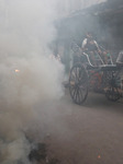 Hand-pulled Rickshaw Moves In Kolkata, India