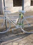 Memorial Ghost Bike For Fallen Cyclist In Bari, Italy