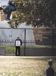 Crews Out Side Howard University And The White House Putting Up Fencing In Washington