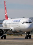 Turkish Airbus A321 On The Runway At Barcelona Airport