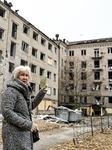 Aftermath of overnight Russian air strike in Zaporizhzhia.