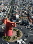 Aerial View Of  Monument  Of "El Coyote" In Nezahualcoyotl