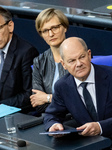 German Chancellor holds a Government Declaration in Bundestag.