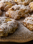 Apple And Cinnamon Cookies On Olive Wood Board