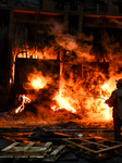 Open-hearth furnace shop at Zaporizhstal Steel Works.