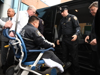 7-year NYPD Officer Rich Wong Released From Jamaica Hospital In Jamaica Queens New York