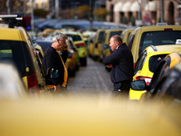 Taxi Drivers Protest In Sofia, Bulgaria