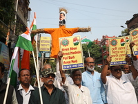 Indian Business Tycoon’s Adani Protest In Kolkata, India