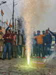 BJP Supporters In Srinagar Celebrate After Winning Maharashtra State Assembly Elections