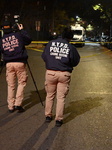 NYPD Crime Scene Unit Placed Evidence Markers At Scene Where A Man Was Killed And Another Man Was Injured In Bed-Stuy Brooklyn New York Shooting