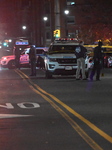 Crime Scene Investigators At Scene Where 29-year-old Man Killed In Shooting In Fleetwood Section Of Bronx New York