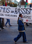 Demonstrators Display Anti-Israel Banners And Flags At A Pro-Palestinian Rally In Munich