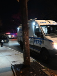 NYPD Crime Scene Investigators Search For Evidence At Murder Scene Where Kristopher Samaroo Was Killed In Throggs Neck Section Of Bronx New York