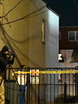 NYPD Crime Scene Investigators Search For Evidence At Scene Of Fatal Assault In Throggs Neck Section Of Bronx New York