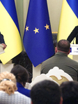 News conference of Ukrainian President and European Council President in Kyiv.