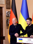 Joint briefing of Volodymyr Zelenskyy and Olaf Scholz in Kyiv.