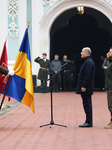 Ukrainian President and German Chancellor at Saint Sophia of Kyiv.