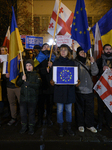 Solidarity Demonstration With Georgian Pro-EU Protesters  In Warsaw.