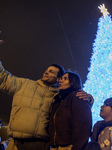 Ukraine's Main Christmas Tree After Its Lights Were Switched On