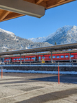 Oberstdorf Train Station In Winter