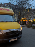 DHL Van Near Haidhauser Christmas Market On Munich