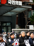 Press Conference Urging Ruling People Power Party To Support Impeachment Vote In Seoul