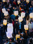 Citizens Release LED Kongming Lantern in Chongqing