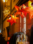 Festively Illuminated Narrow Streets In The Bavarian City Of Augsburg