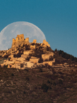 Cold Full Moon Over Rocca Calascio, Italy