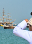 The Amerigo Vespucci Docked In  Old Doha Port