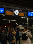 Travelers At Munich Central Station During The Temporary Suspension Of Train Services