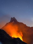 Fires Devour Forest Slopes Of Mardi Mountains, Nepal.