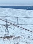 Wind Turbine Cluster in The Desert in Zhangye.